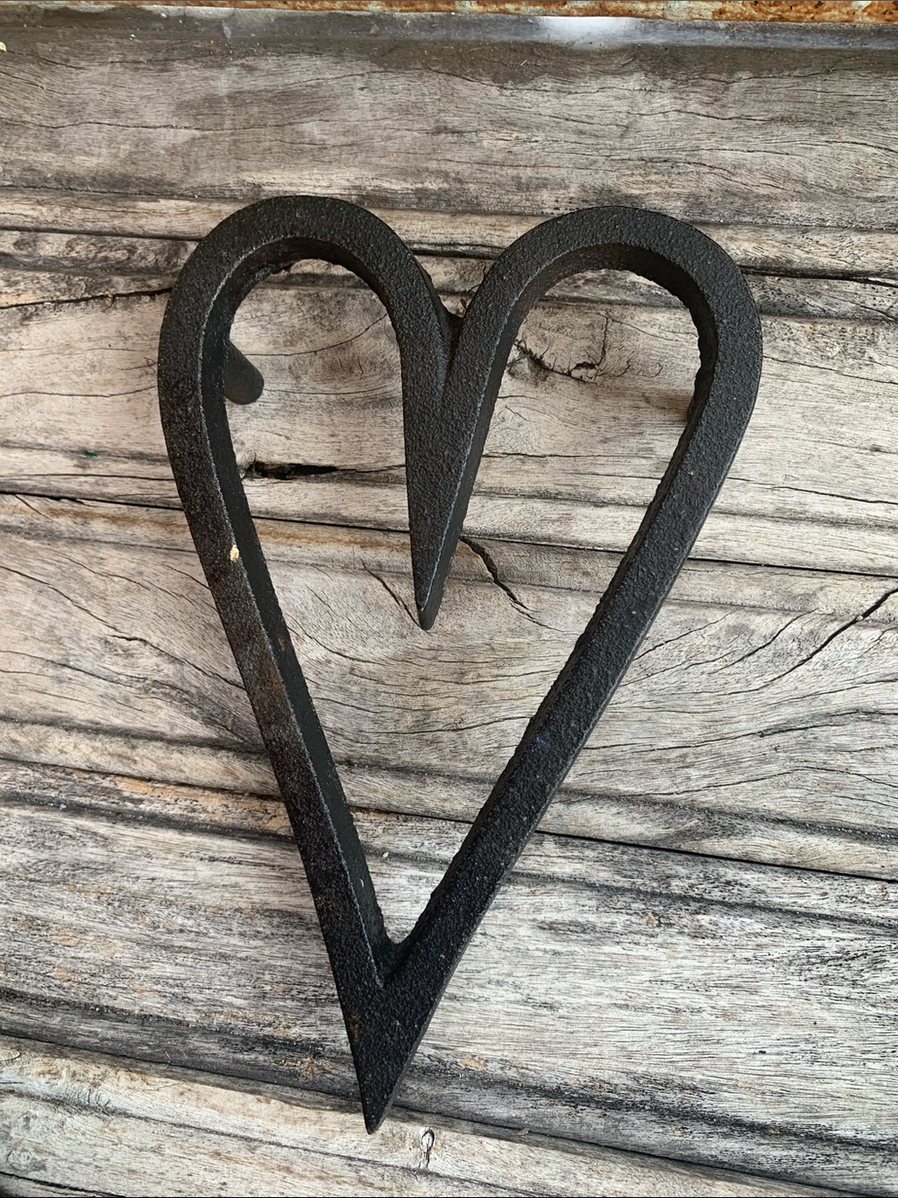 Antique 1960’s Wrought Iron John Wright Heart Trivet